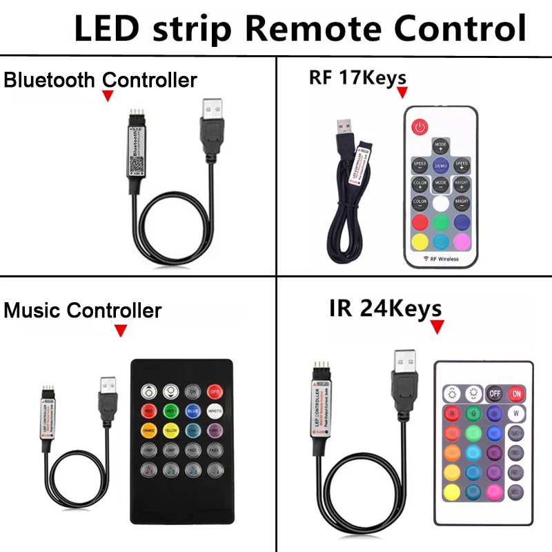 GBKOF USB Светодиодная лента лампа 2835SMD DC5V гибкий светодиодный светильник лента 1 м 2 м 3M 4M 5 м HD ТВ Настольный экран подсветка Смещенный светильник