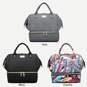 

Mummy Maternity Nappy Shoulder Large Capacity USB Nursing Backpack