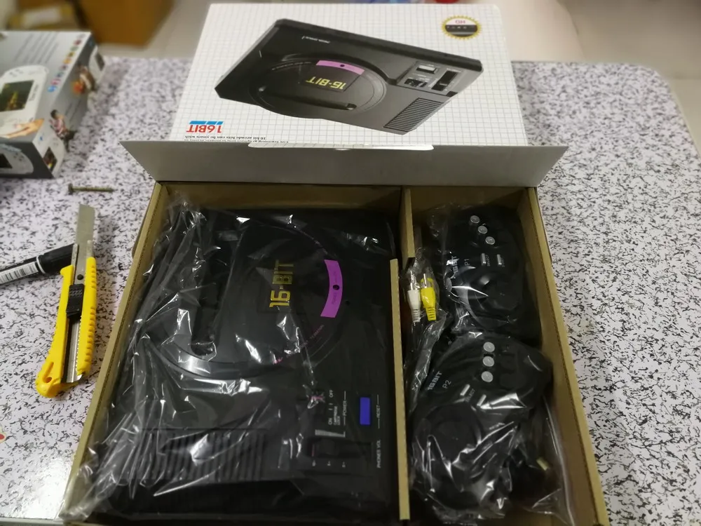 16 бит MEGADRIVE 1 MD Genesis совместимая машина с 126в1 игровая карта SEGA 720 dpi высокое разрешение с беспроводными геймпадами