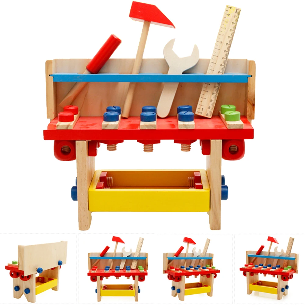 Wrench Toy Educational Scale Children Screwdriver Pretend Play Work Tool Set Kid Engineer Gift Wooden Kit