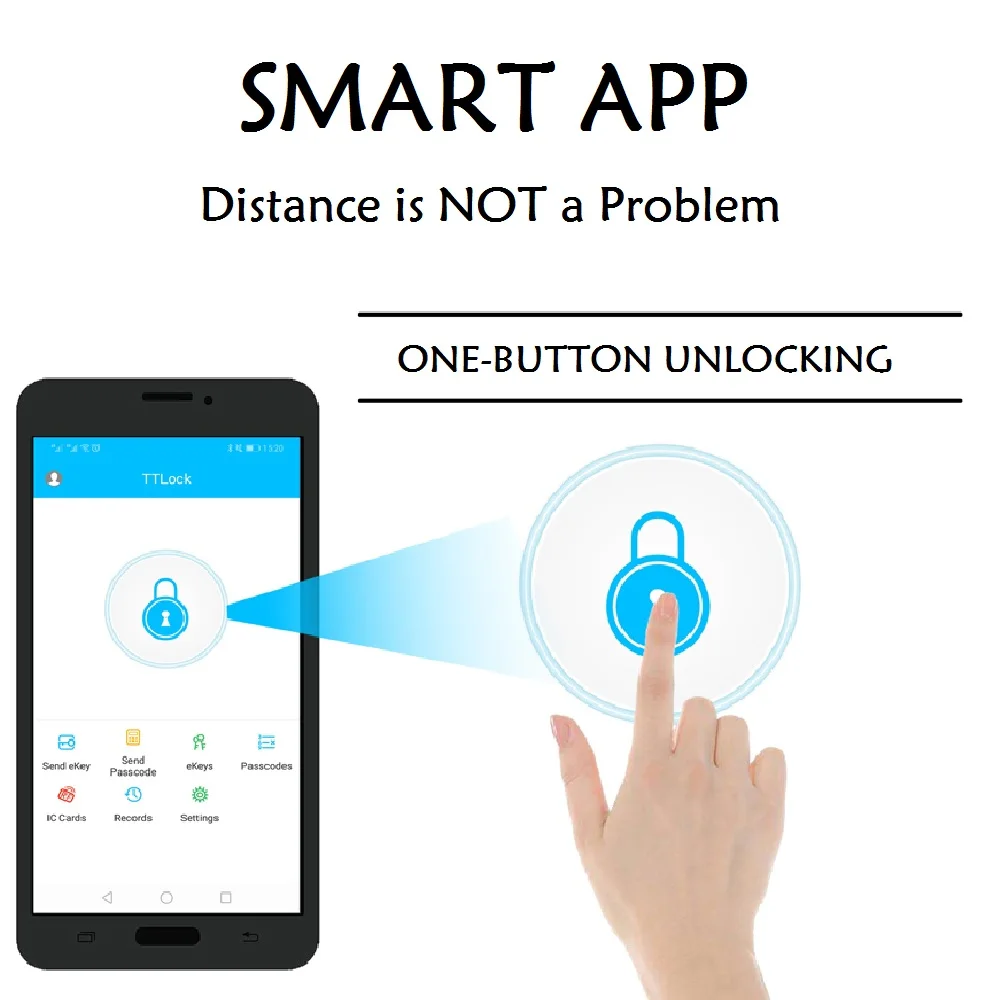 Цифровой Дверной Замок TTLock с Bluetooth электронный пароль RFID карта доступа сенсорный