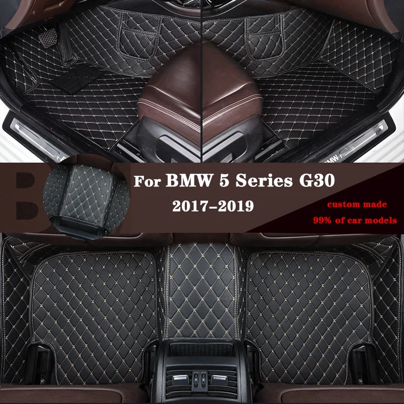 

Car floor mats For BMW 5 Series G30 2019 2018 2017 Car Floor Mats Custom Leather Carpets Interior Accessories Styling Covers Wat