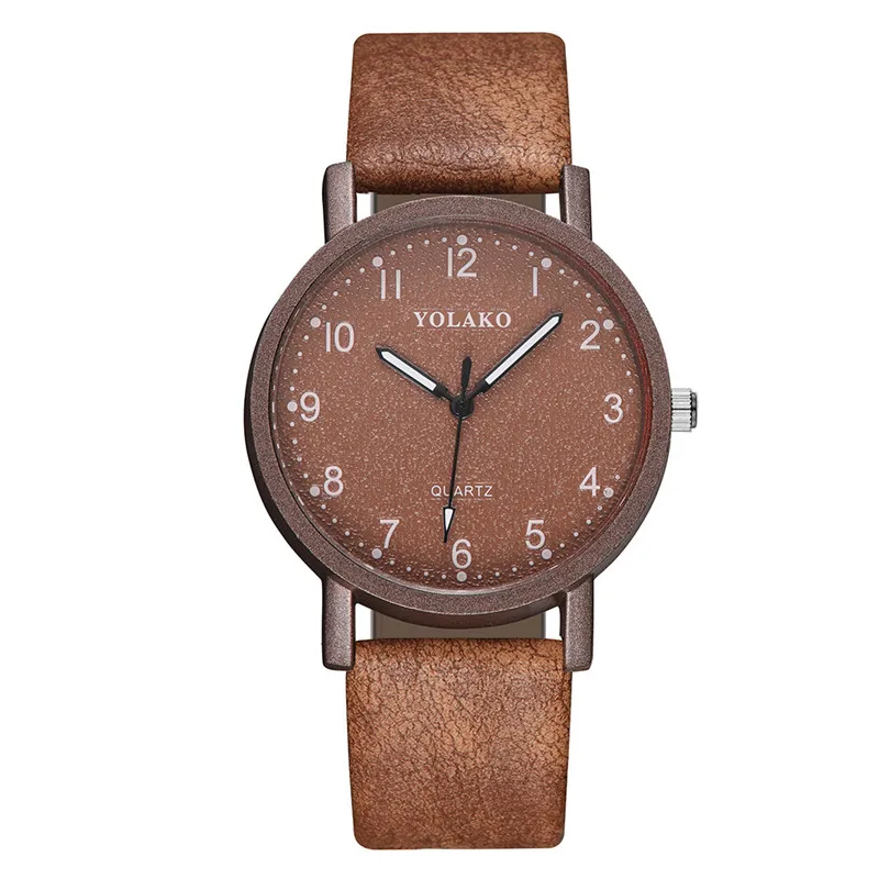 Brown WJ-8663, Топ бренд, простые женские часы, повседневные, модные, для девушек, цифры, кварцевые часы, наручные часы, браслет, montre femme zegarek damski - Color: Brown