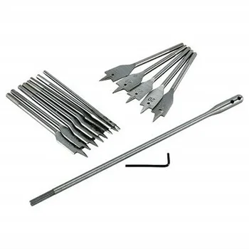 

15 Pcs Spade Drill Bit Set Paddle Flat Bits With Hex Shank Household Woodworking