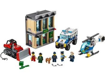 

2020 new 591pcs 10659 City Police Bulldozer Break-in Bank Building Blocks Set Bricks Toys Compatible lepining City 60140