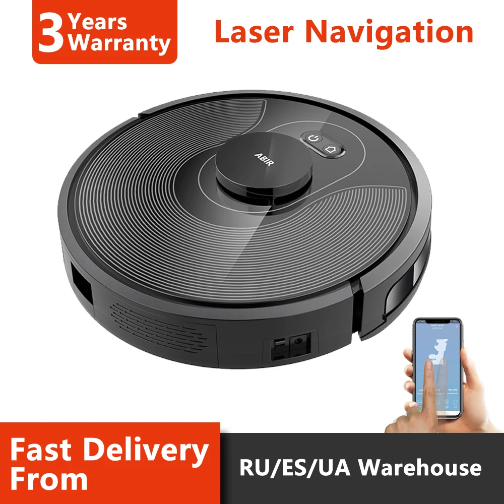 US $368.64 ABIR X8 Robot Vacuum CleanerLaser Navigation Wifi APP Multiple Floors MapsRestricted Area SettingDraw Cleaning Area For Home