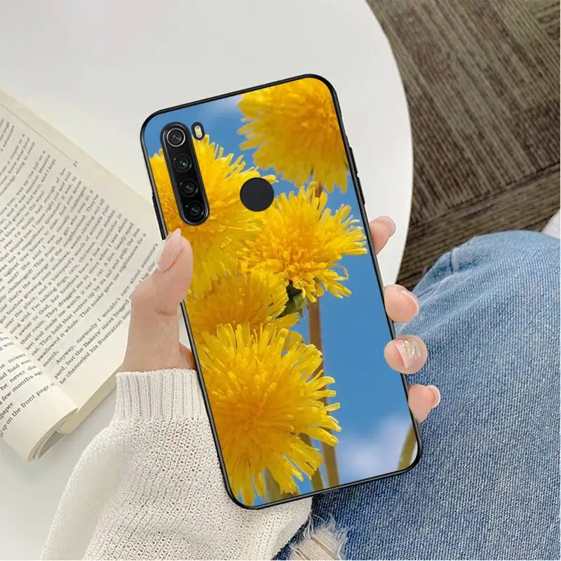 xiaomi leather case cosmos blue FHNBLJ Vàng Trắng Hoa Bồ Công Anh Ốp Lưng Điện Thoại Xiaomi Redmi 5 5 6 6 Plus 6 6A 4X 7 8 Note 5 5A 7 8 8Pro xiaomi leather case Cases For Xiaomi