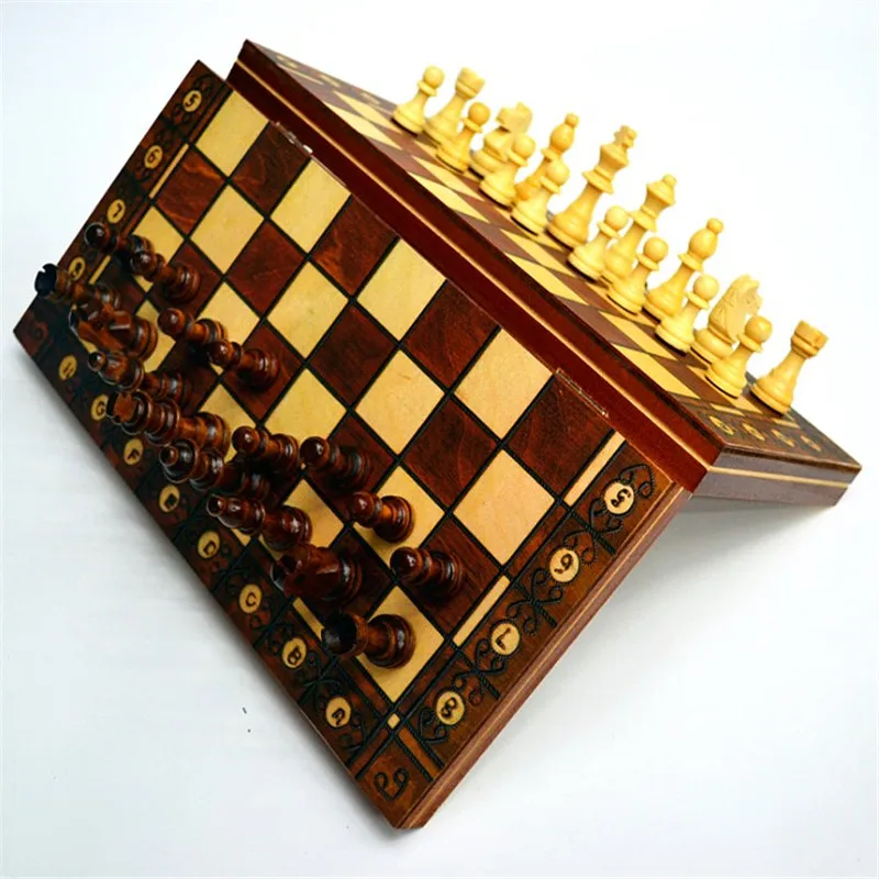 Дизайн 3 в 1 деревянные шахматы, нарды, шашки для помещений или на улице, шахматный набор, настольные шашки, развлечения