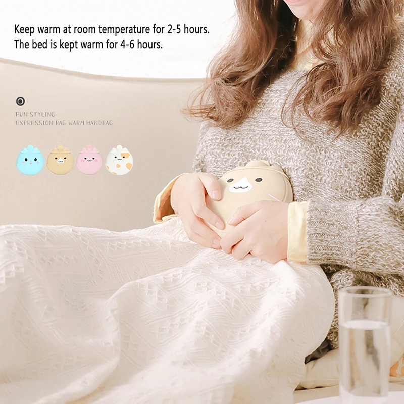 Mini Silicone Cartoon Cute Hot Portable Water Bag Water Bag Winter Hand Warming Product/hot water bag, silicone