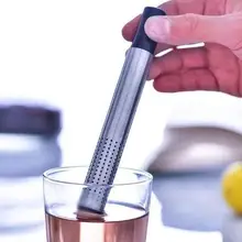 50 шт. ситечко для чая из нержавеющей стали, дизайнерский сетчатый фильтр для чая, портативная чайная посуда для заварки чая