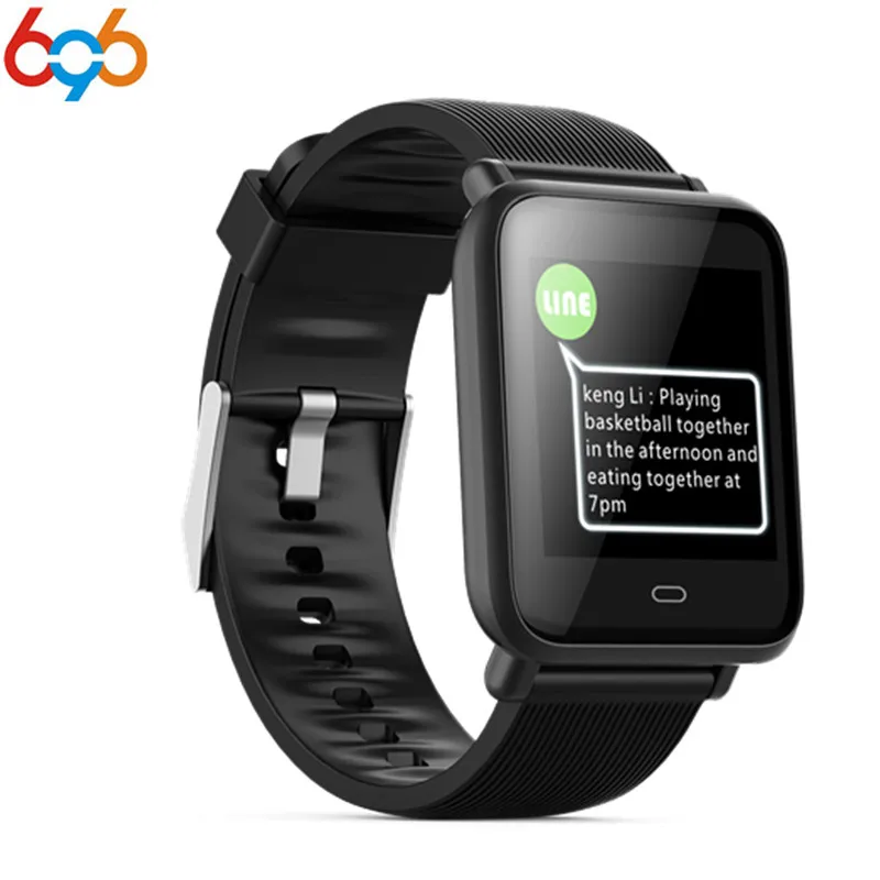 

696 New Blood Pressure Smart Watch Men Heart Rate Sports Watch Pulse Meter Smart Bracelet Waterproof Bluetooth Alarm Clock