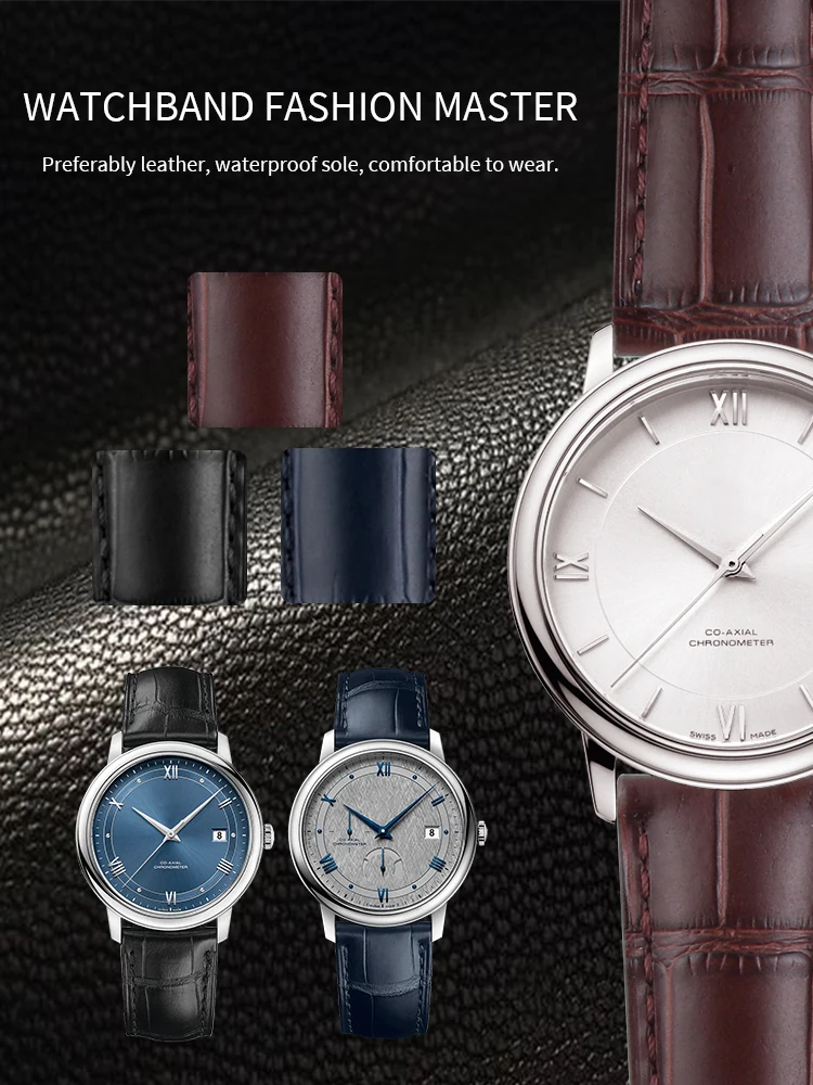 Ремешок из натуральной телячьей кожи для часов Omega Watch классический деловой