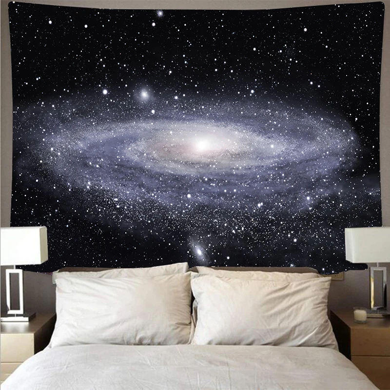 

Milky Way space starry wall covering large art tapestry psychedelic wall hanging beach towel polyester fiber blanket yoga GT128