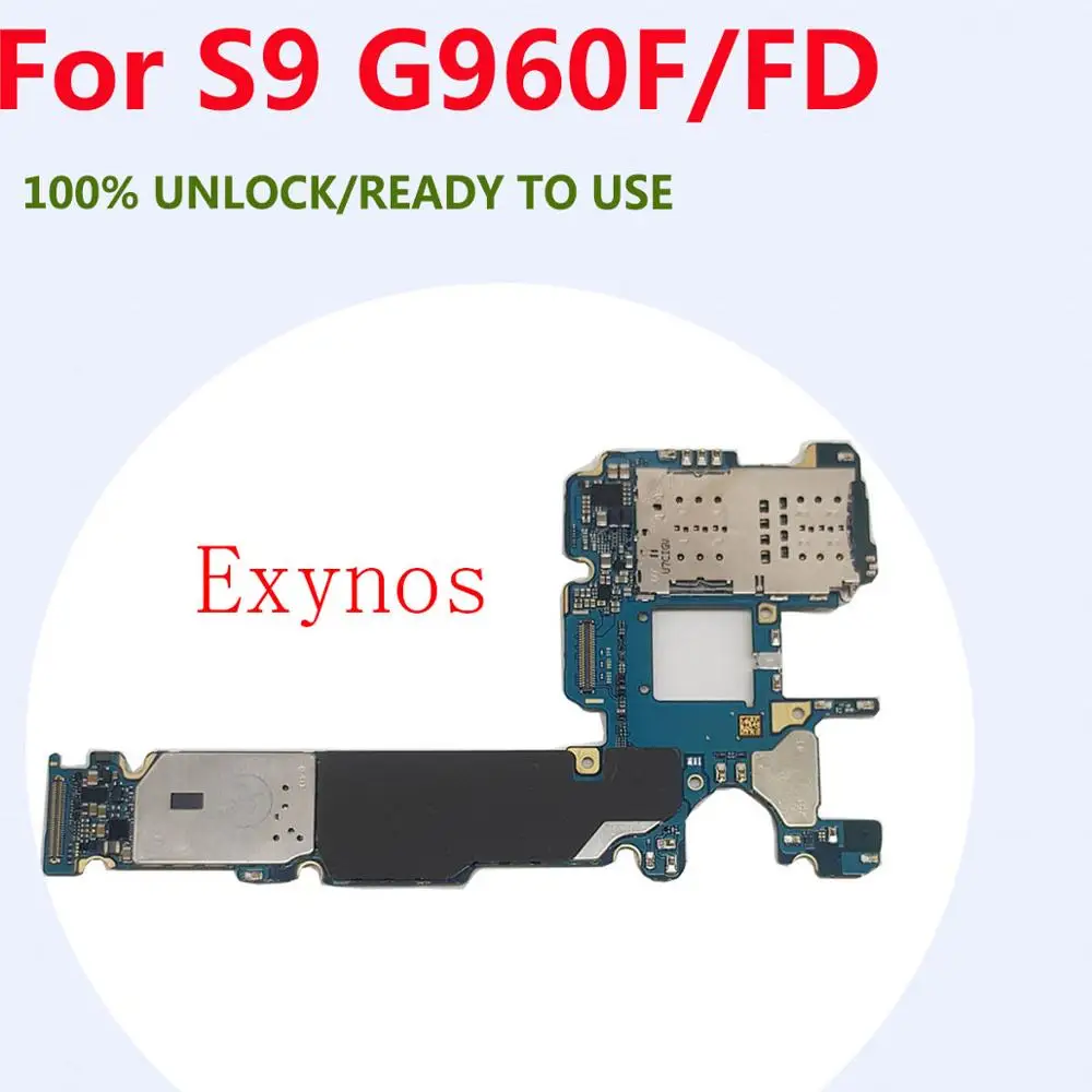 

Original For Samsung Galaxy S9 G960F G960FD Exynos Dual Sim 64GB Motherboard Unlocked Europe Version Logic Board Clean IMEI