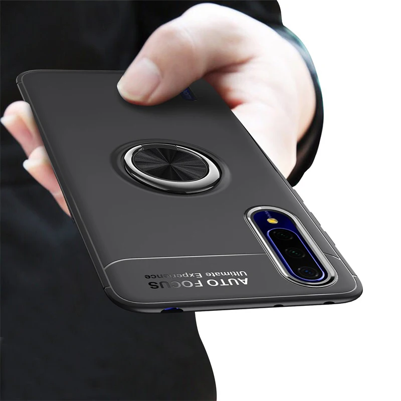Чехол для Xiaomi mi 9 Lite, чехол с кольцом и пряжкой, Матовая Мягкая силиконовая задняя крышка для Xiaomi mi 9 Lite mi 9, чехол для телефона, Funda Coque