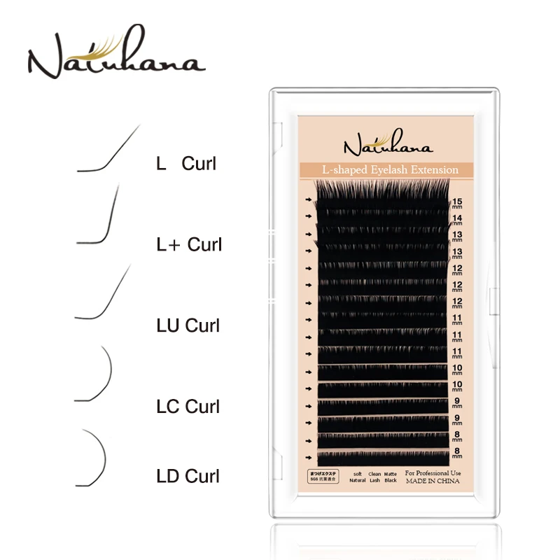 Eyelash-Extension False-Lashes Lu Curl Classic NATUHANA 16rows/tray Mink Individual LD