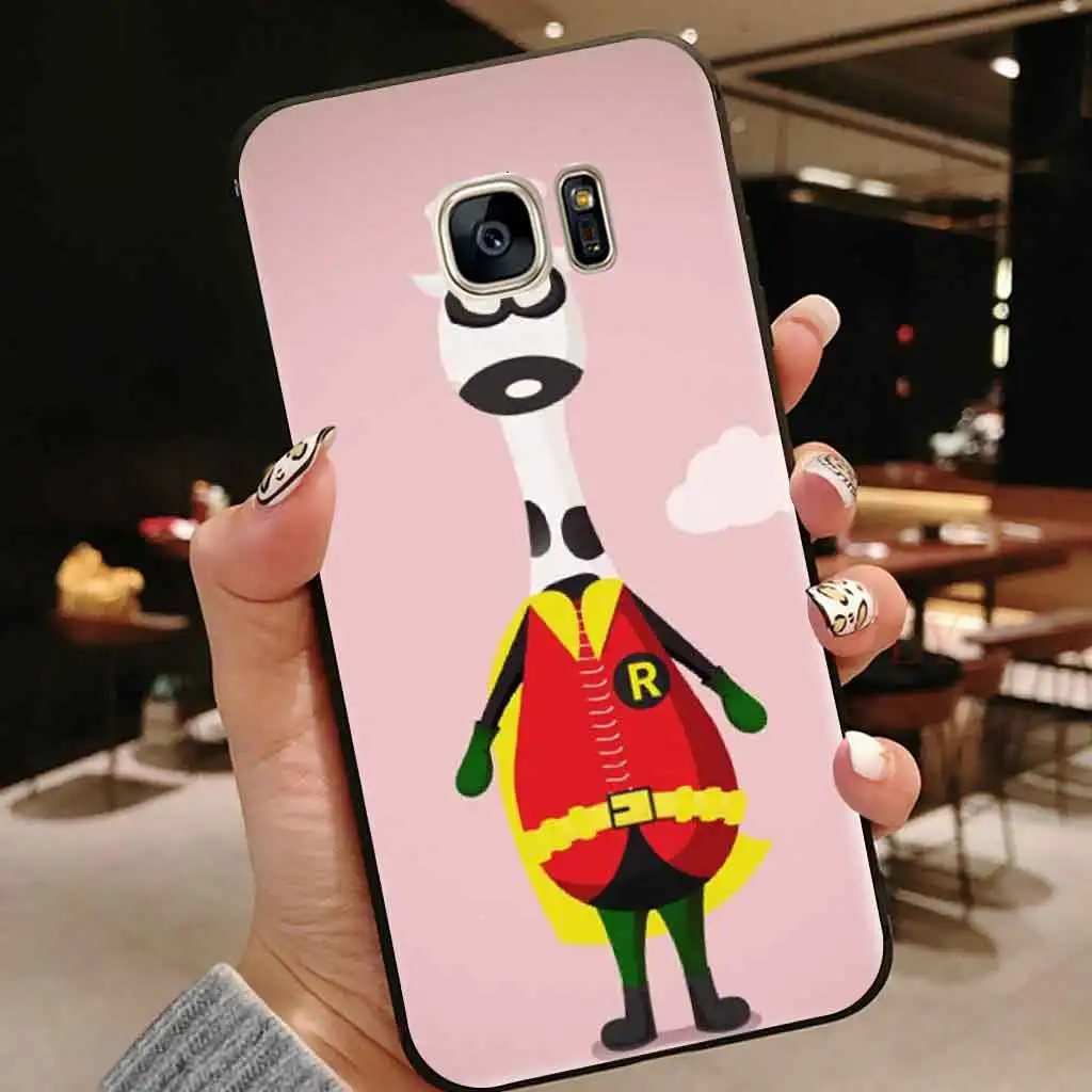 Мягкий силиконовый чехол для samsung galaxy s9plus s7 edge s8 s9 plus s10 lite note 8 note9 мультяшный жираф