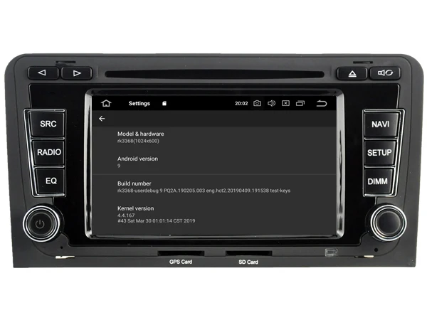 NaweiGe 6,2 дюймов Android Восьмиядерный 9,0 PX5 4+ 32GB Автомобильный dvd для Audi A3/S3/RS3(2003-2012) Авторадио автомобильный мультимедийный плеер стерео