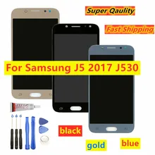 Высокое качество для Samsung Galaxy J5 j530 SM-J530F J530M lcd кодирующий преобразователь сенсорного экрана в сборе Полный ЖК-дисплей