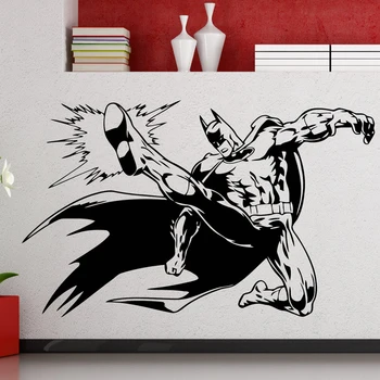 

Batman Wall Stickers Dark Knight Superhero DC Marvel Comics Vinyl Wall Decal Home Interior Decoration Waterproof Mural X636