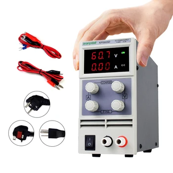 

Wanptek adjustable DC power supply KPS605D 30V10A dual window switching power supply 0.1V 0.01A telephone repair power supply