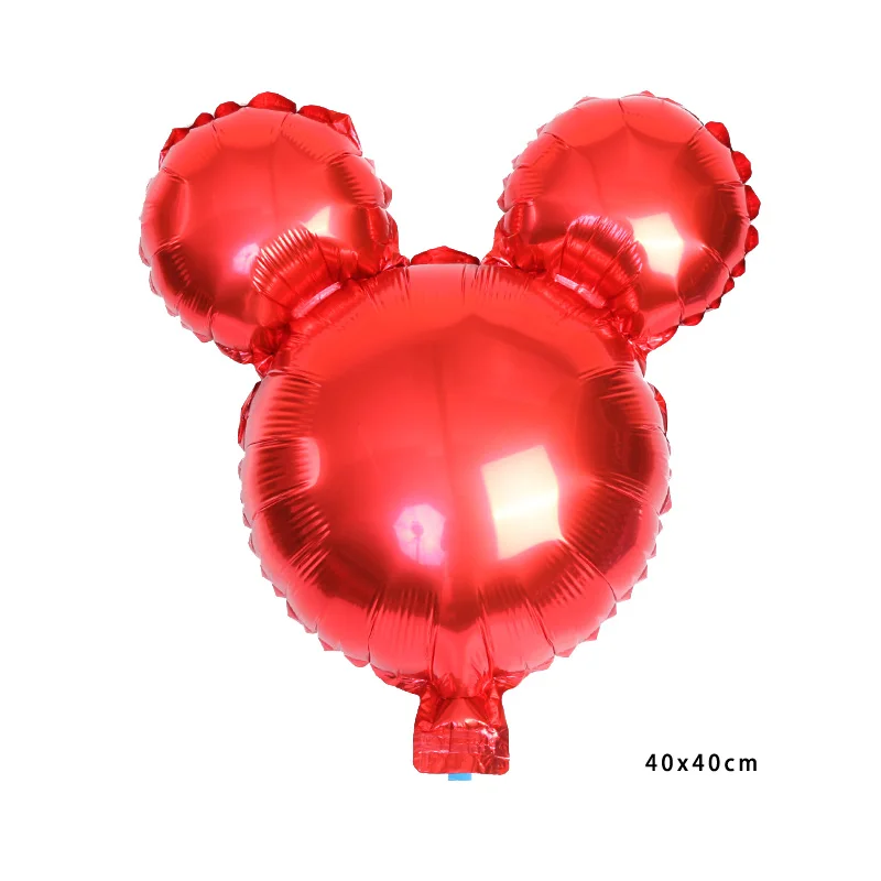 112 см гигантский шар Минни Микки на день рождения Детские Классические игрушки подарок фольгированный шарик, мультфильмы детские вечерние украшения - Цвет: 40x40 red