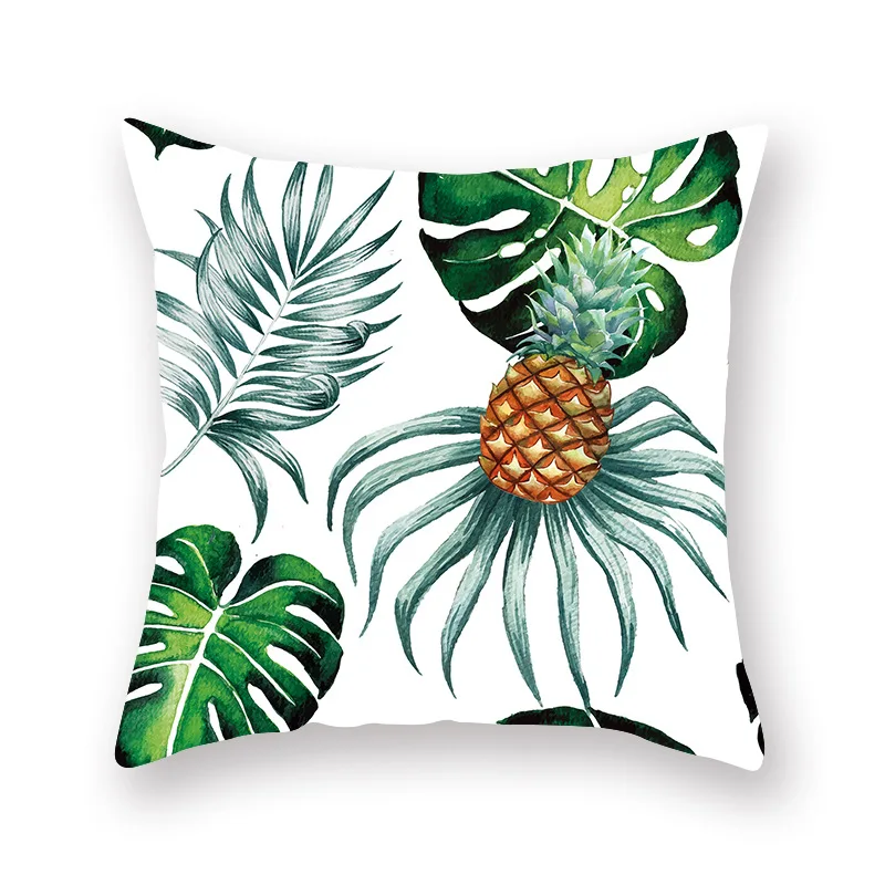 Cactus and Tropical Leaves Cushion Cover Polyester for Home Sofa Decoration | Дом и сад