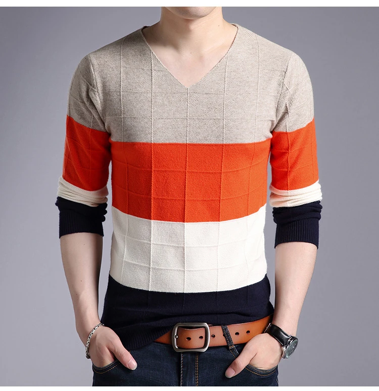 Новая мода Trui Gentle men Trui Dressed Облегающие джемперы вязанный шерстяной Восстановленный корейский стиль повседневная мужская одежда