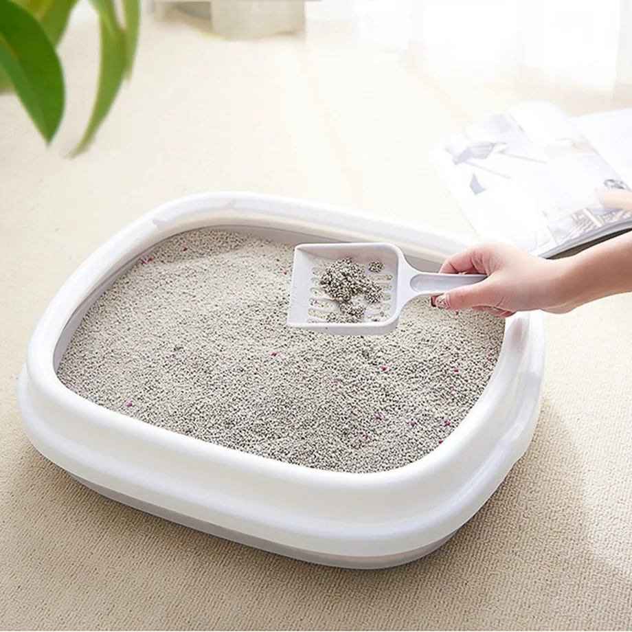 Pet Toilet Bedpan Anti Splash Cats Litter Box Cat Dog Tray with Scoop Kitten Dog Clean Toilette Home Plastic Sand Box Supplies Pet Toilet Bedpan Anti Splash Cats Litter Box Cat Dog Tray with Scoop Kitten Dog Clean Toilette Home Plastic Sand Box Supplies