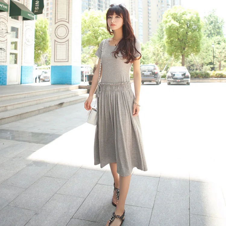 

Korean-style Modal Long Dress Slim Fit Slimming Waist Hugging Thin Long Skirts