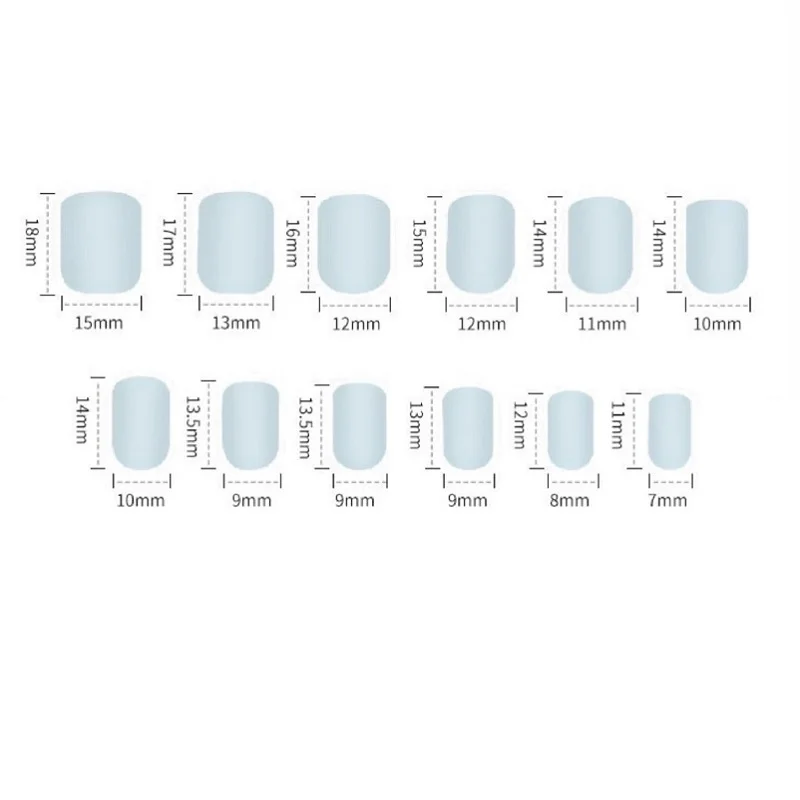 GAM-BELLE Glitter Blue Marble Pattern False Nails Full Ellipse Artificial Press On Nails Elegant French Nail Art Decoration