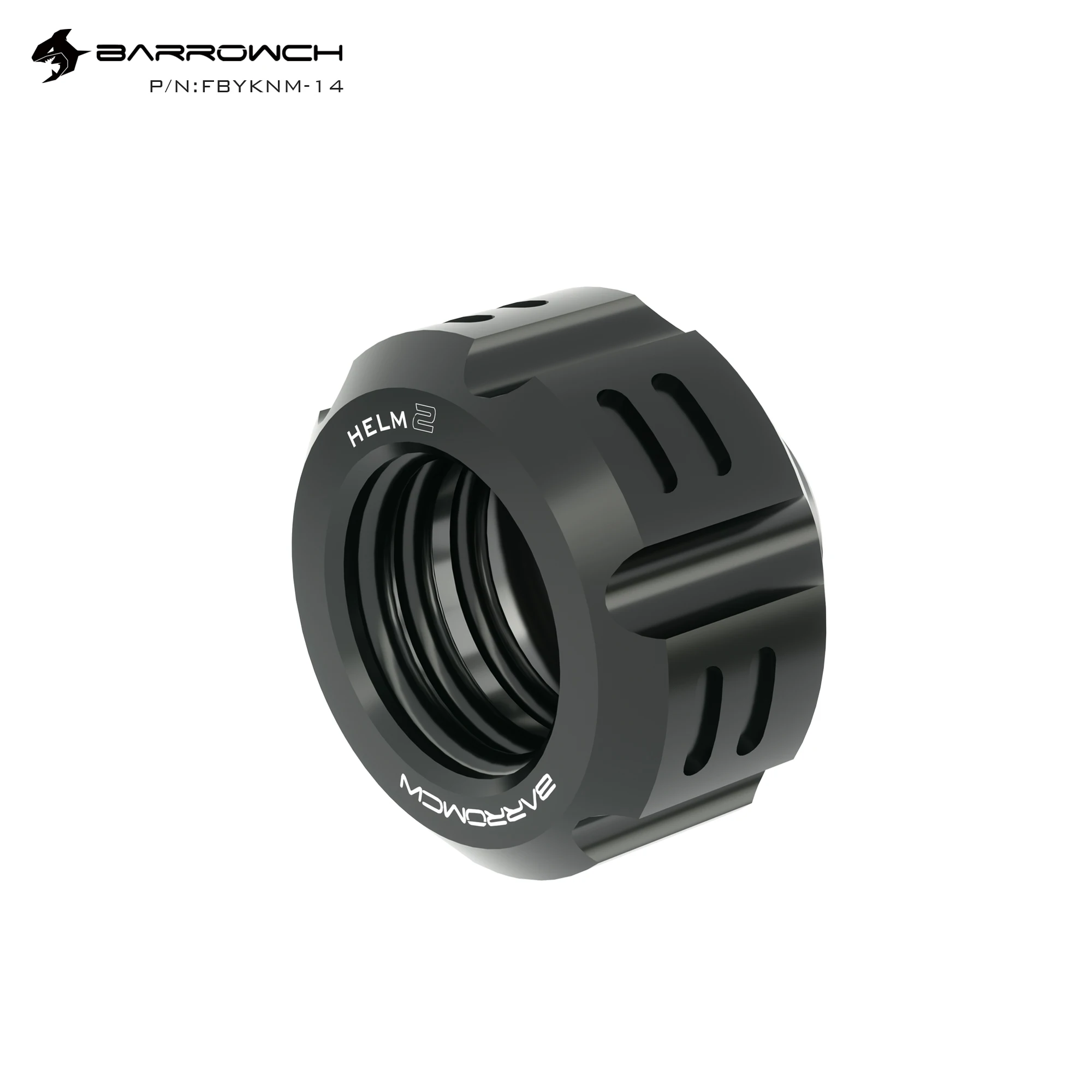 

Barrowch Water Cooling Hard Tube Fitting FBYKNM-14,G1/4 Hand Compression Fittings, for OD14mm Acylic/PETG/PMMA Rigidity Tube