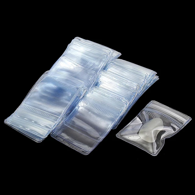 50pc 6x4cm Zipper Closure bags clear bag reclosable plastic small baggies 