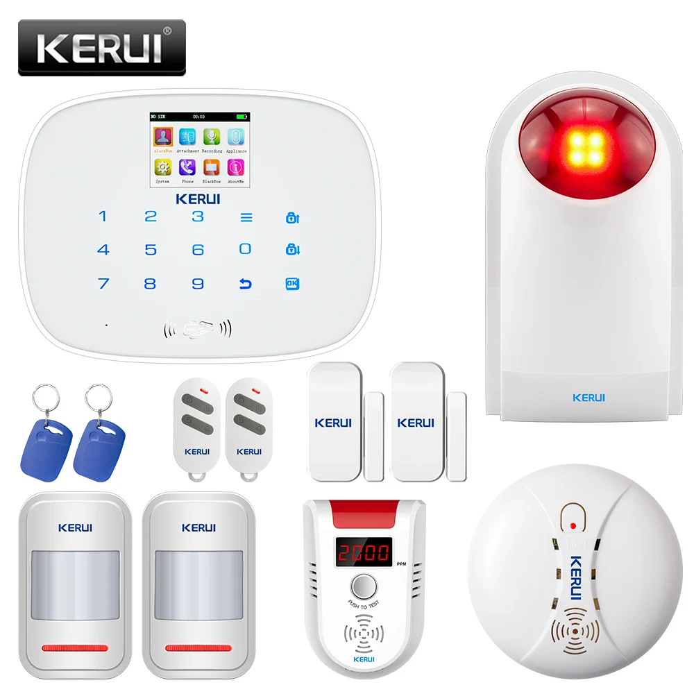 KERUI W193 охранная сигнализация для дома 2 4G WIFI Беспроводная сеть GSM в режиме