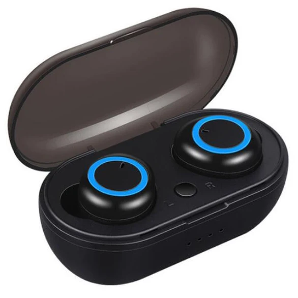 Синий Сенсорные TWS мини бинауральные беспроводные наушники V5.0 микрофон bluetooth наушники fone de ouvido для iphone samsung huawei Xiaomi - Цвет: Синий