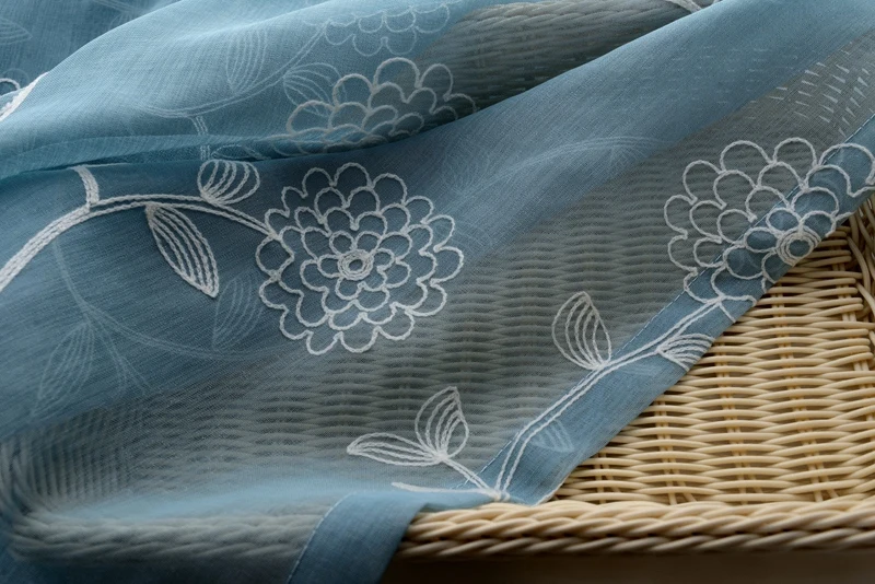 Tiyana шторы с градиентным принтом вуаль тюль для гостиной современные прозрачные шторы синие ткани оконные шторы Rideaux Cortina D45