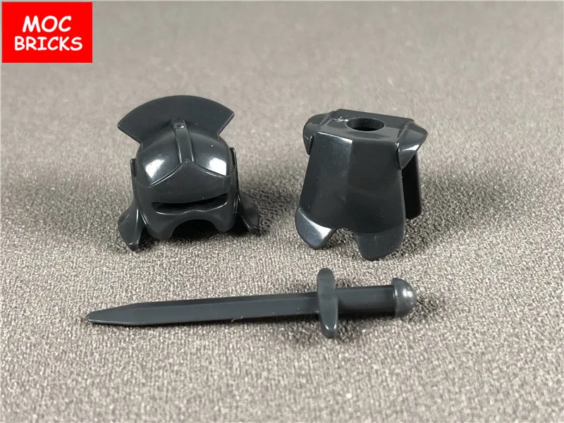 5 компл./лот кубики MOC DIY Hero Броня шлем Меч Набор оружие воин солдат Обучающие