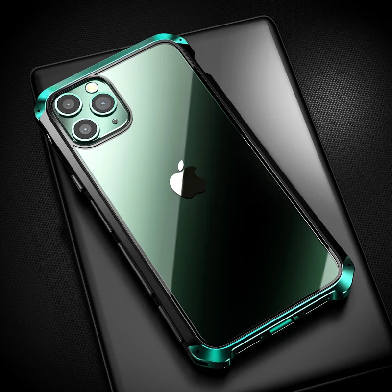 Прозрачный чехол для телефона iphone11 Pro max стекло анти-падение 11 защитный корпус металлическая рамка высококачественный набор простого ультратонкого зеркала