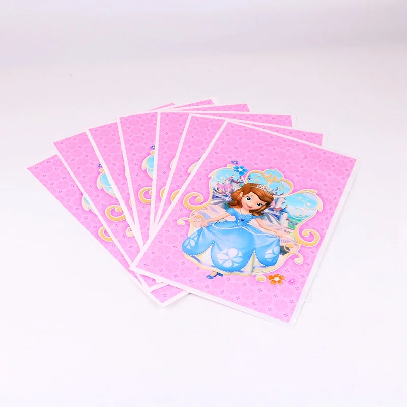 Gift bag 20pcs София принцесса тематическая вечеринка на день рождения Декор бумажная салфетка под тарелку кружку баннер флаг посуда набор детский душ вечерние принадлежности - Цвет: Gift bag 20pcs