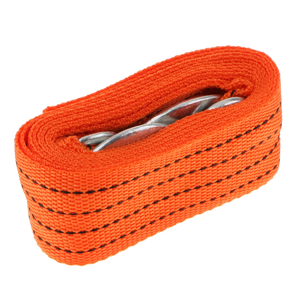 3m Heavy Duty Tow Strap With Hooks 10,000 Lb Break Strength 1.8 X 118'' Rope Tow Strap with Safety Hooks