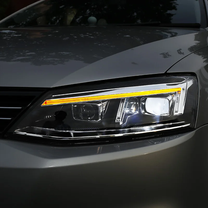1 пара для нового дизайна светодиодный фонарь для Volkswagen для Jetta MK6/Sagitar светодиодный головной фонарь передний свет 2012- года