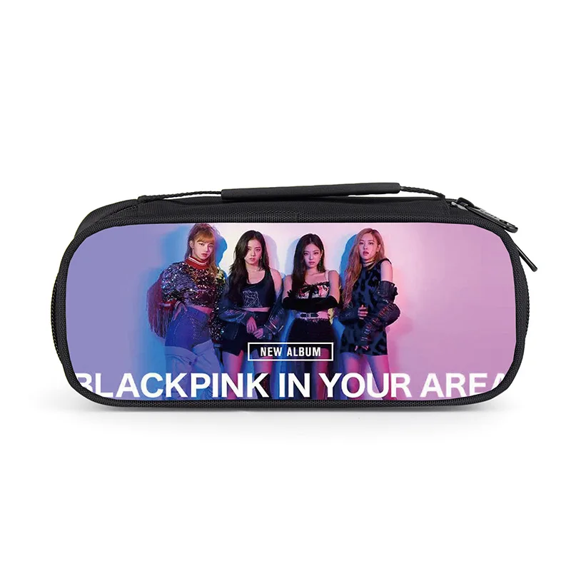 3D печать певцы команда Blackpink пенал для макияжа чехол школьные принадлежности для детей девочек пенал для карандашей косметический пенал на молнии