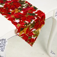 Christmas Table Runner Linen Table Flag Tablecloths Party Decoration Creative Table Runner Xmas Holiday Table Decor