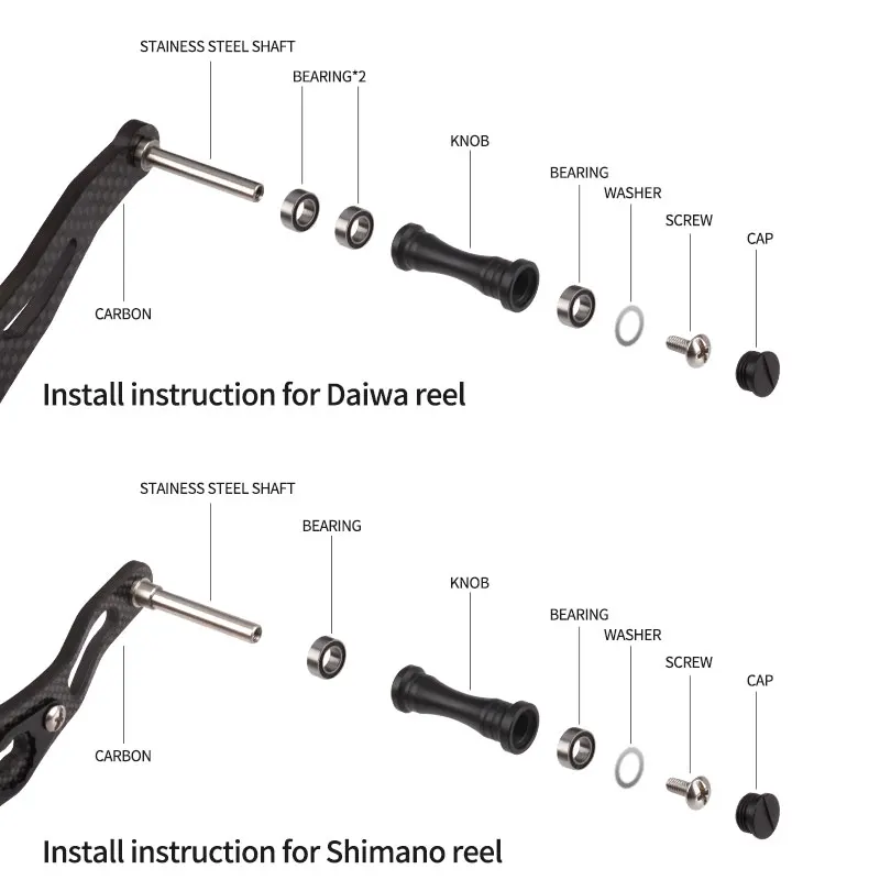 Kawa новая Рыболовная катушка стенд костюм для Shimano катушка Daiwa ручка аксессуар вес 2,8 г Длина 34 мм включает подшипник и шайбы