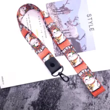 Новогодний ремешок на шею с кошкой для ключей, ID карт, Lucky Pig, мобильный телефон, ремни для huawei, USB, держатель для бейджа, сделай сам, веревка