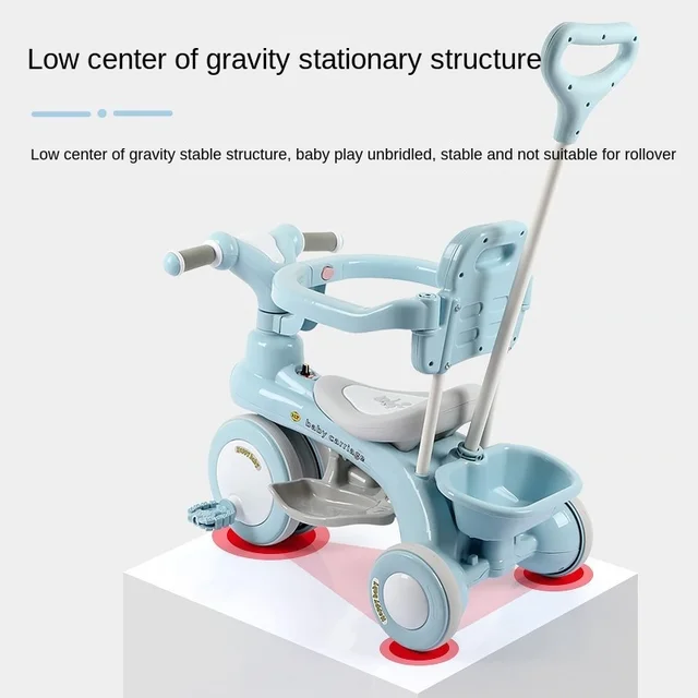 LazyChild Pedal Trike Baby Balance Bike Multi-function Kid Bicycle Child Stroller Gift For 1-6 Years Baby 2021 New Dropshipping 4