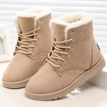 Женские ботинки; теплые плюшевые зимние ботинки; зимняя обувь из искусственной замши; женские классические зимние ботинки; женские ботильоны; botas Mujer