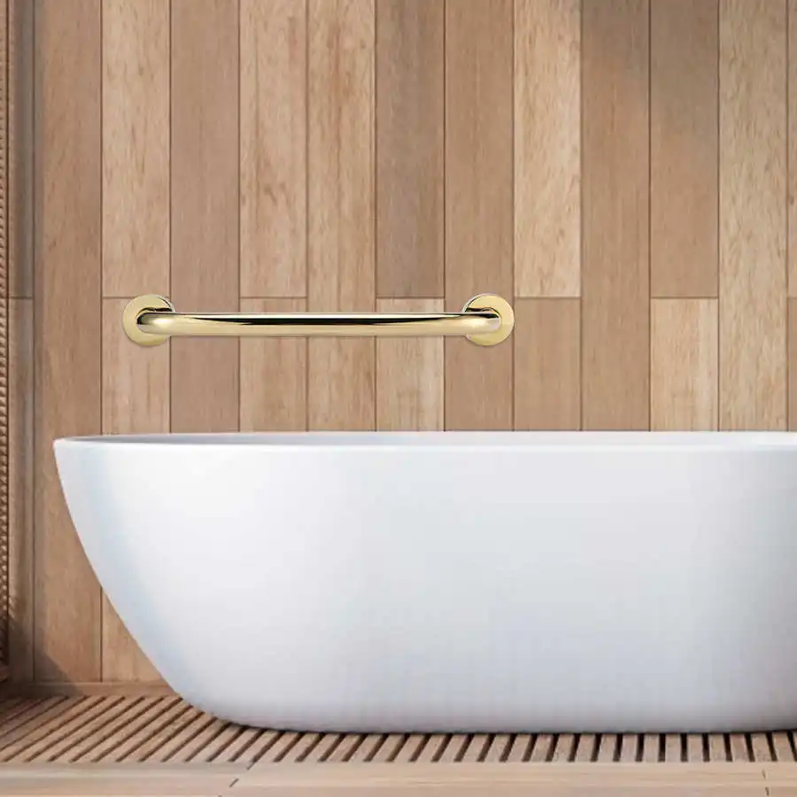 40cm Gold Plating Bathtub Handrail Safety Hand Bar Stainless Bathtub Grab for Elder Bathroom
