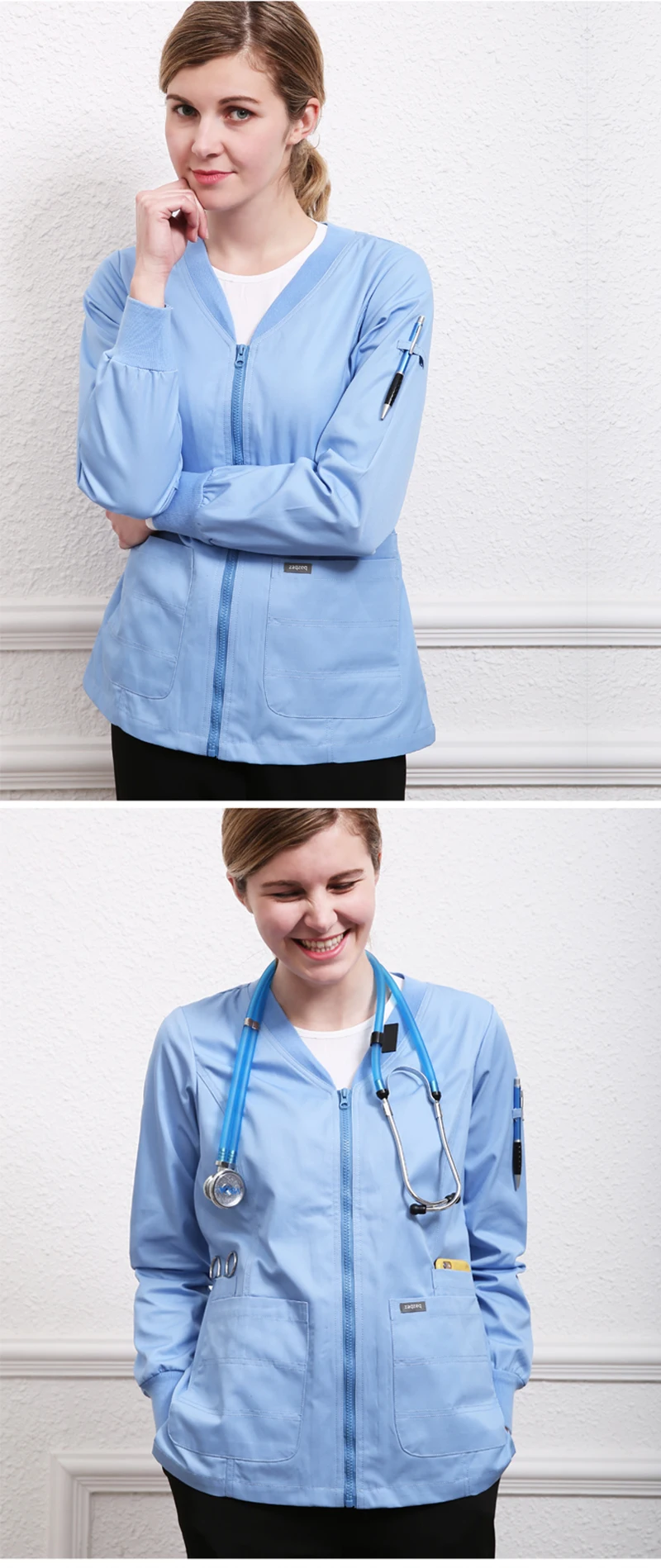 Высококачественное белое лабораторное пальто для женщин на пуговицах, униформа для врача, больница, зубные скрабы, наряд, медицинская