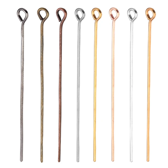 Head Pins, with Ball Head 2 Inches Long and 21 Gauge Thick, 22K Gold Plated  (20 Pieces)